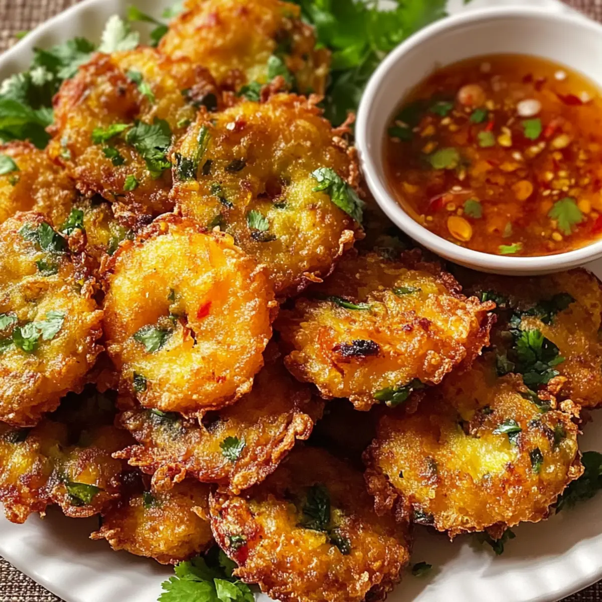 Garnelen und SA¼Akartoffelpuffer BA¡nh TA´m rsaofl